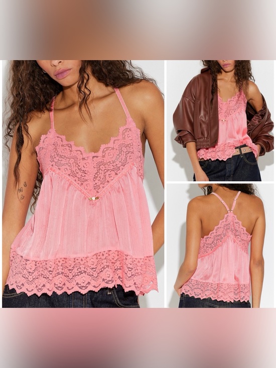 Free People Tops - NWT Free People FP Intimately Fiona Satin Cami - conch shell pink - S, M, L